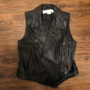 Genuine Leather Moto Vest NWOT